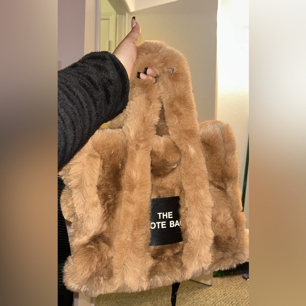 Totes Brown Faux Fur Crossbody Bag